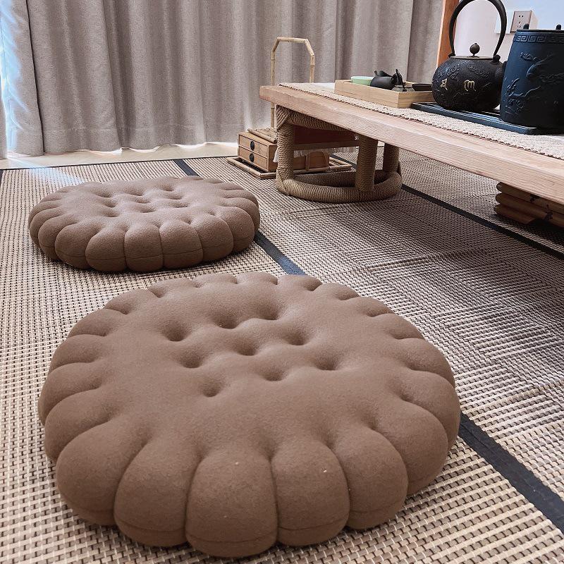 Cuscino Rotondo Creativo Giapponese da Seduta a Pavimento - Futon Spesso in Tatami per Ufficio e Casa