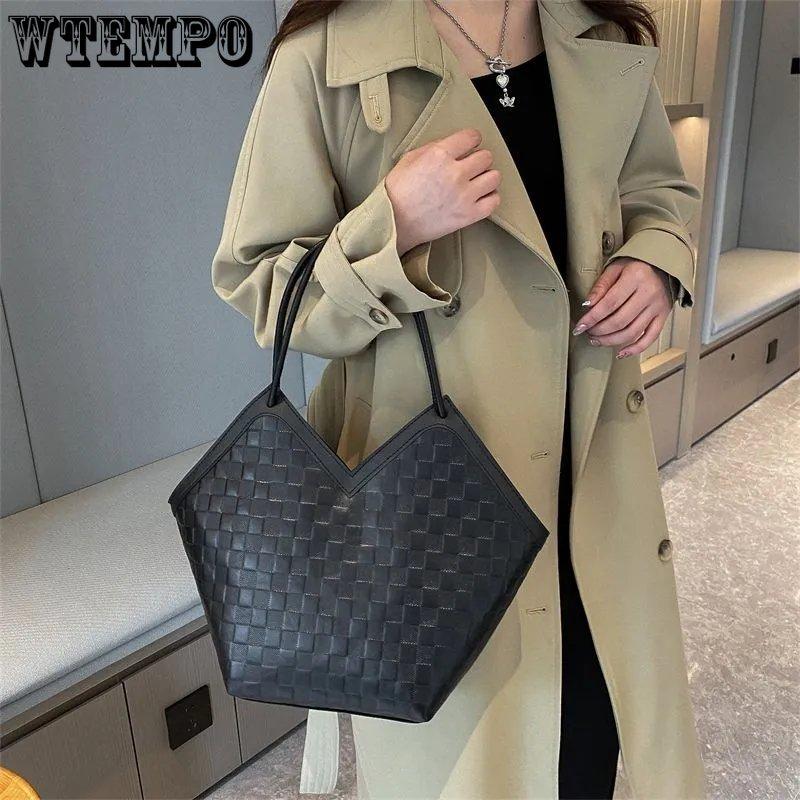 Elegant Texture Retro Handbag Color-blocking Large-capacity Tote Bag Women's Versatile One-shoulder Underarm Bag