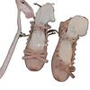 Shoes Round Head Light Mouth Contrasting Color Satin Bow Rivet Flat Sole Shoes Women's Spring
