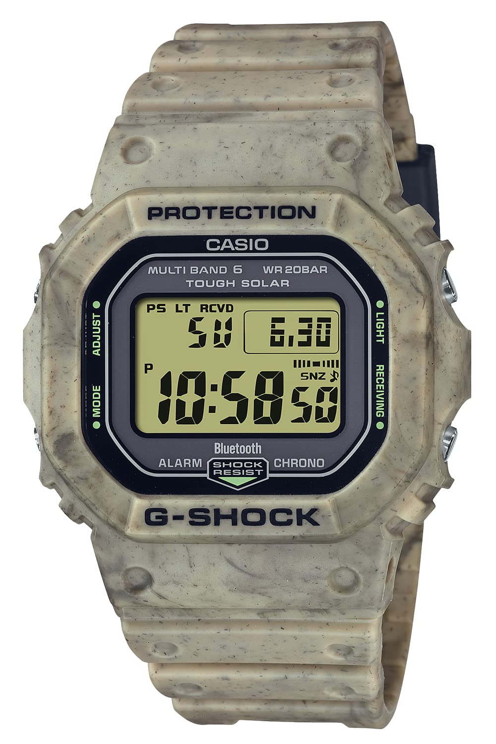 

Годинник серії Casio SAND LAND Сонячний годинник G-Shock GW-B5600SL-5JF Чоловічий Коричневий, З підтримкою Bluetooth, Радіокерований