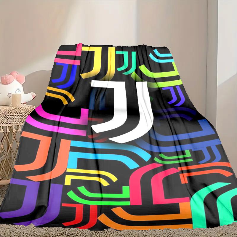 Juventus Football Club Pattern Blanket, Cozy Blanket for All-Season Comfort On Sofas, Beds, Office, Car, Camping and Travel
