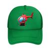Red Toy Helicopter Graphic Mesh Baseball Cap Casual Hat Outdoor  For Womens Unisex FeUnisex