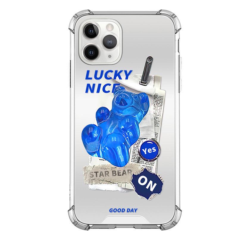 

Чехол Zhitai Mirror Candy Bear для iPhone 15/13 Pro, Huawei Mate 60, Honor 90 iPhone 15