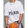Cotton T Shirt White Paris Eiffel Tower Graphic and Text Paris Is Always A Good Idea Casual Wear for Men and Women