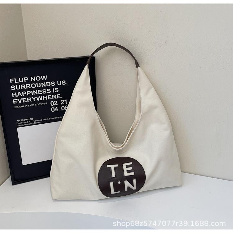 Canvas Casual Large-capacity Tote Bag 2025 New Fashion Niche Design Korean Version of Women's Bag