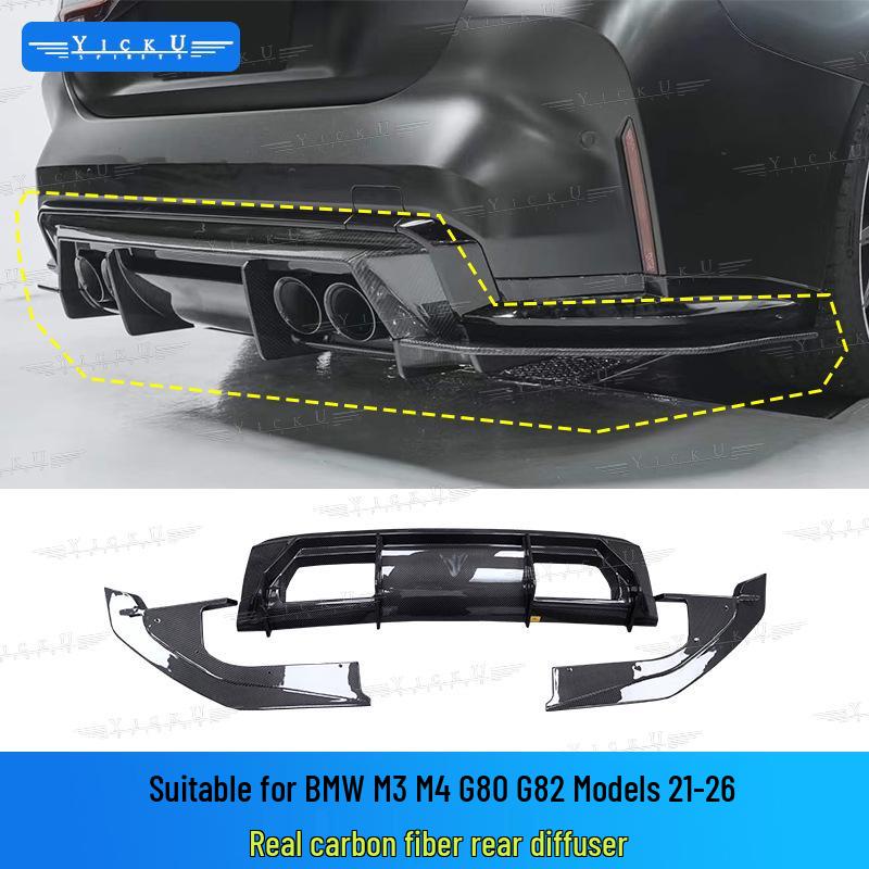 Carbon Fiber Rear Diffuser for 2021-2026 BMW M3/M4 G80/G82