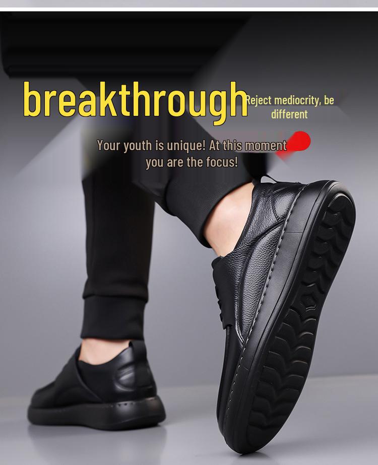 Męskie Retro Skórzane Lekkie Antypoślizgowe Casualowe Buty Biznesowe