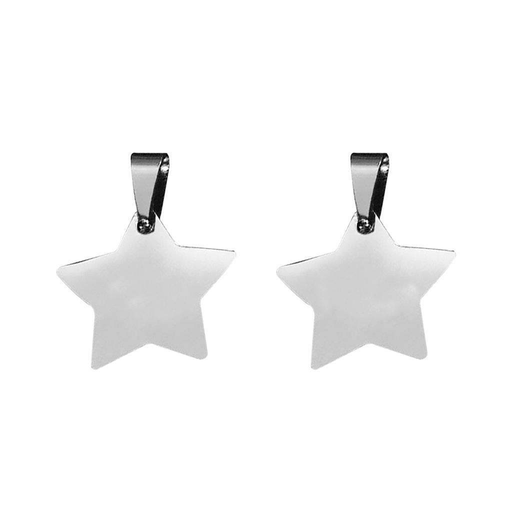 Personalized Engraved Stainless Steel Star And Moon Themed Pet Nameplate Ornaments For Cats And Dogs