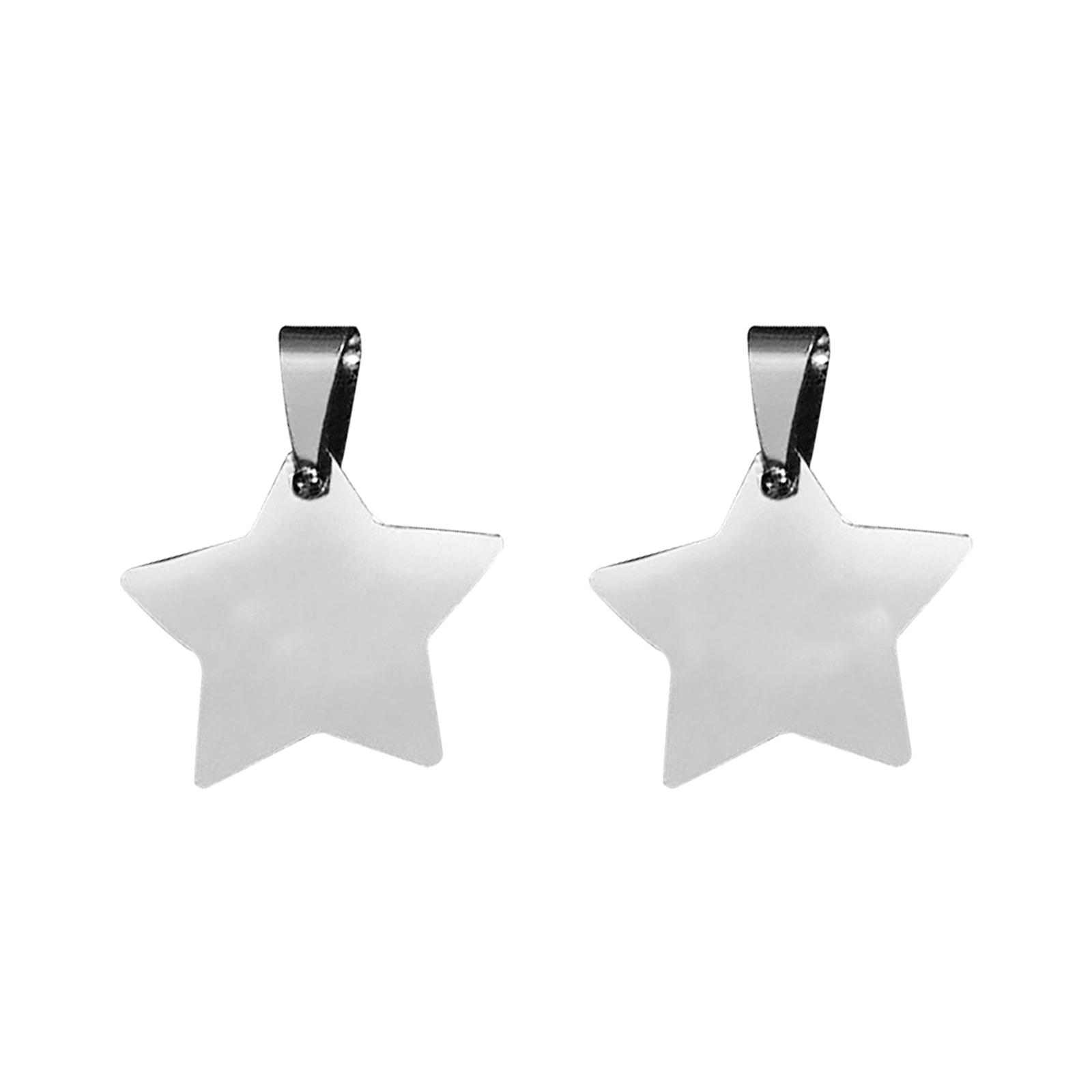 

Personalized Engraved Stainless Steel Star And Moon Themed Pet Nameplate Ornaments For Cats And Dogs S серебряный