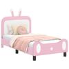 Kids Bed Frame with Headboard Pink 80 X 160 Cm PU