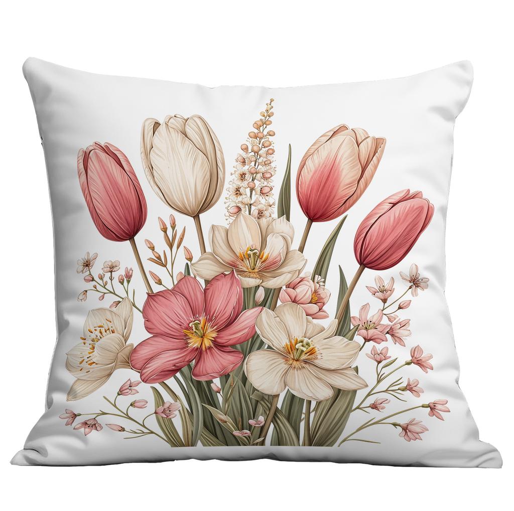 Neues Ostern Retro Floral Hase Ei Push Kissenbezug Zuhause Sofa Kissenbezug