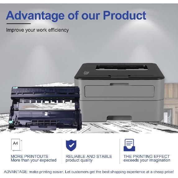 DR-630 Black Drum Unit 1-Pack Compatible DR630 Drum Replacement for Brother DR-630 DR630 HL-L2300D L2305W L2315DW L2320D L2340DW L2360DW L2380DW