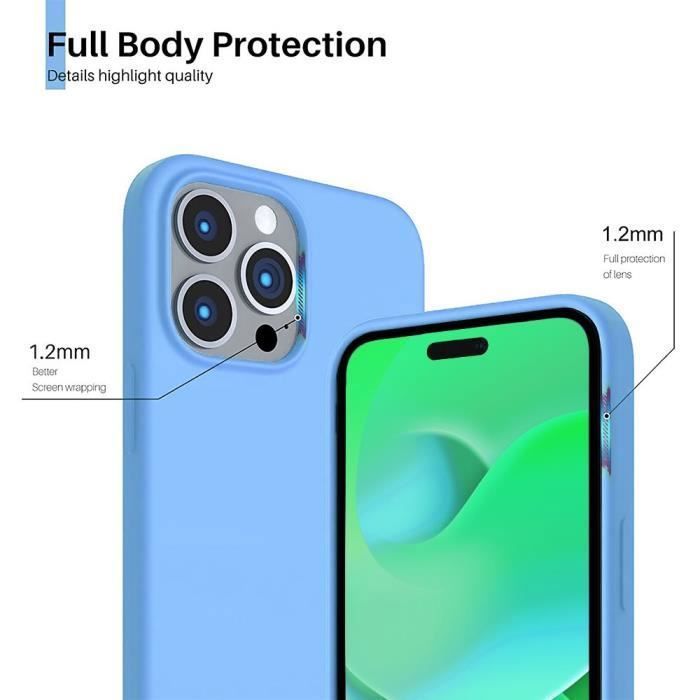 Protective Case - E.F.CONNECTION - for iPhone 14 Pro Max - Flexible - Anti-slip - 2 Tempered Glasses