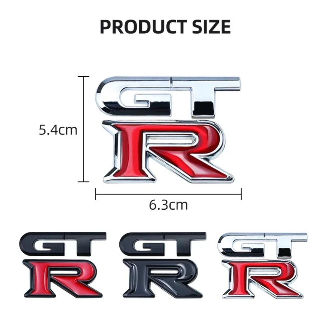 1pc 3D Metal GTR logo Badge Sticker Car Rear Trunk Emblem Decal Nine Colors are Available for Selection