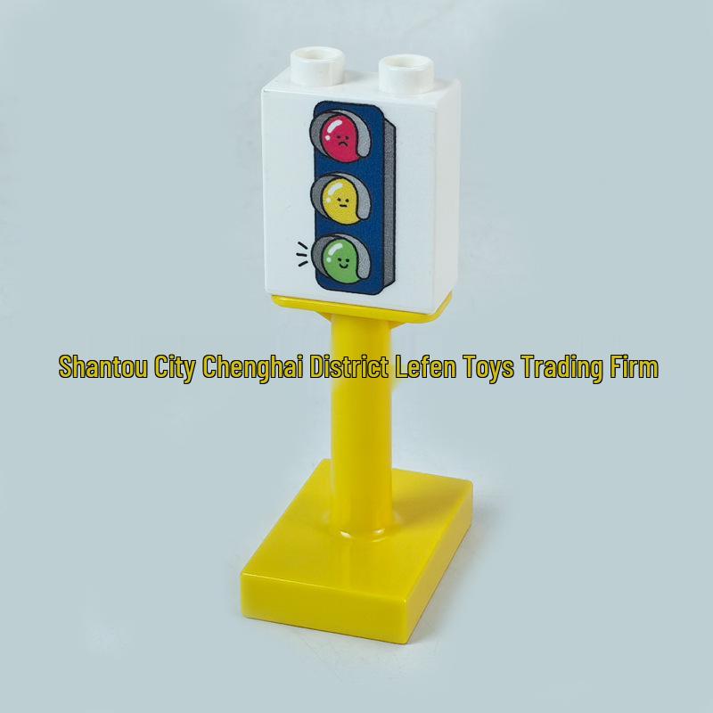 Large Building Block Traffic Accessories: Lights, Warning & No Honking Signs