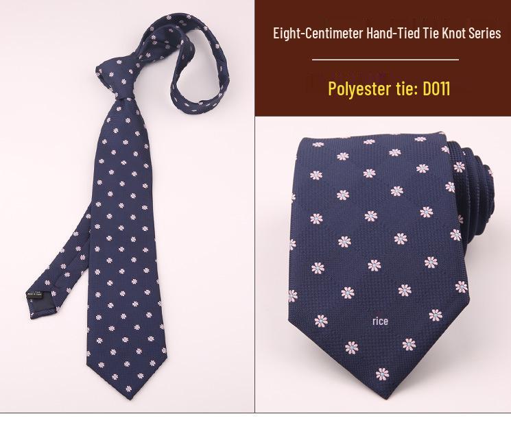 8cm Men's Formal Striped Plaid Tie for Business, Wedding, or Professional Wear - Black or Red, Korean Style