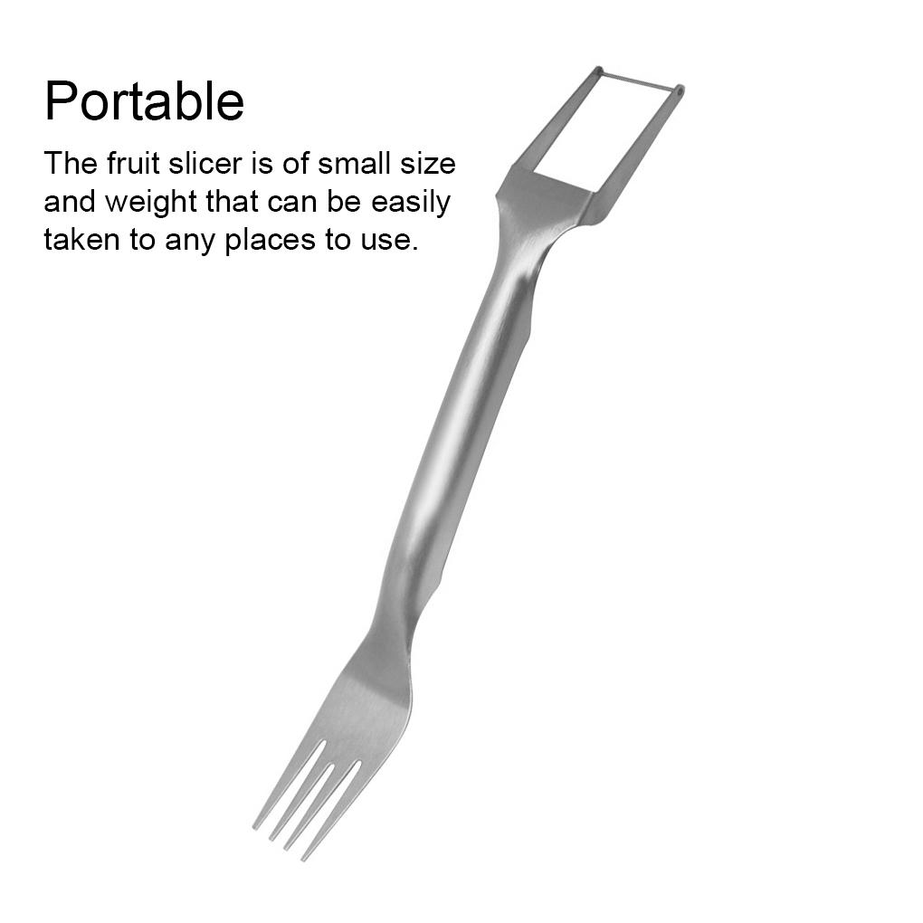 Stainless Steel Watermelon Slicer 2 In 1 Smooth Handheld Replacement Reusable Washable Household Kitchen Fork Tool