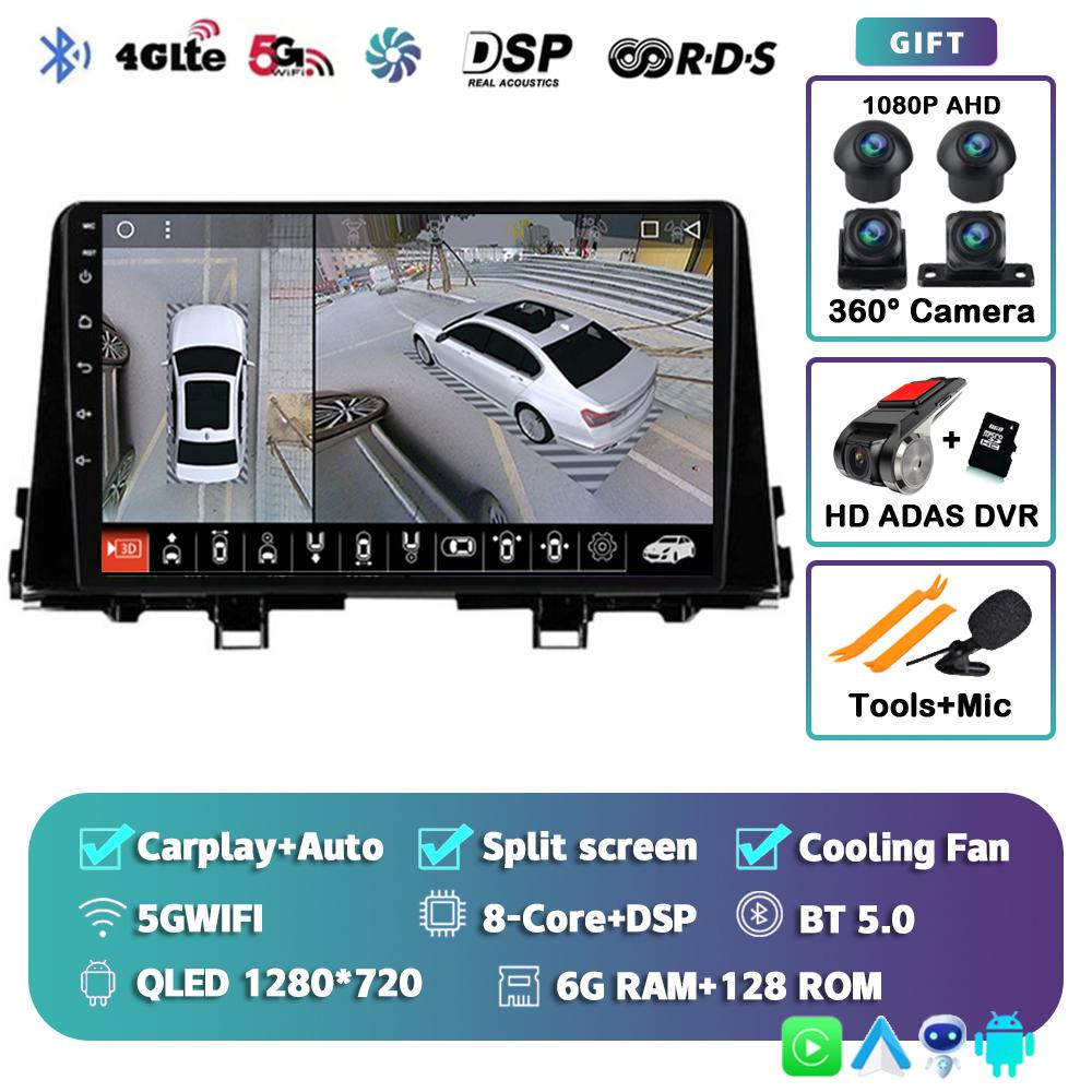 Android 14 Carplay WIFI+4G For KIA PICANTO Morning K 2016 2017 2018 2019 Car Radio Autoradio Multimedia Player Navigation Stereo