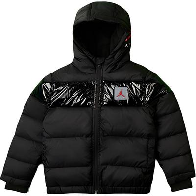 Fleece Hooded Long Sleeve Kids Tops Black DC0037-010