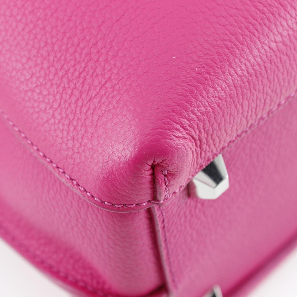 MCM Mirror Handbag MWT 6SMA04 PU001 2WAYShoulder Pink Leather Women Used