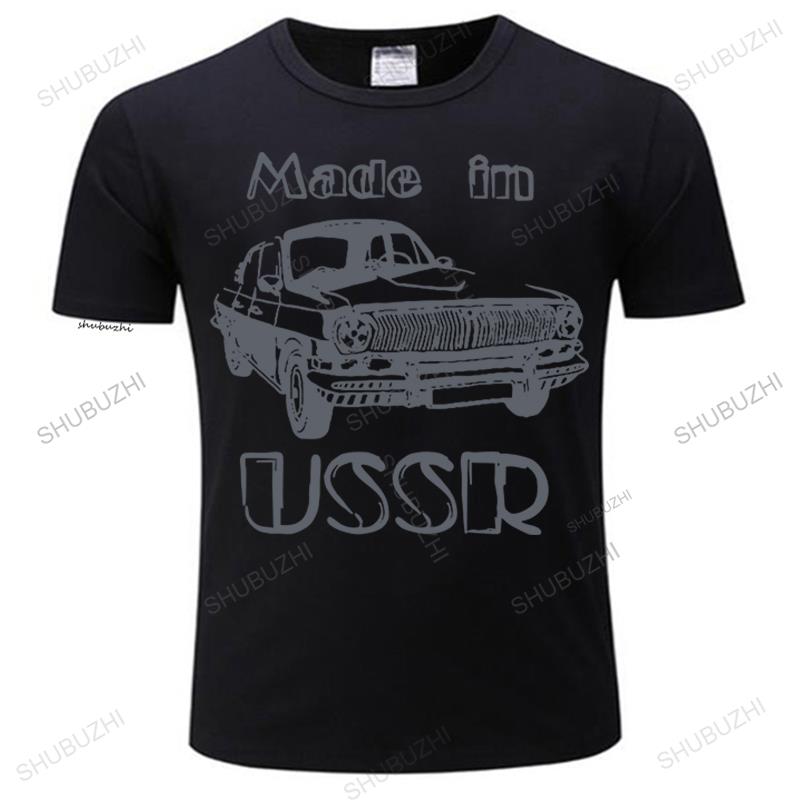 New Arrived Unisexs T Shirt Made In Cccp New TShirt Made In Ussr Retro Car Volga Cotton TShirt New Fashion Teeshirt Unisex Tee