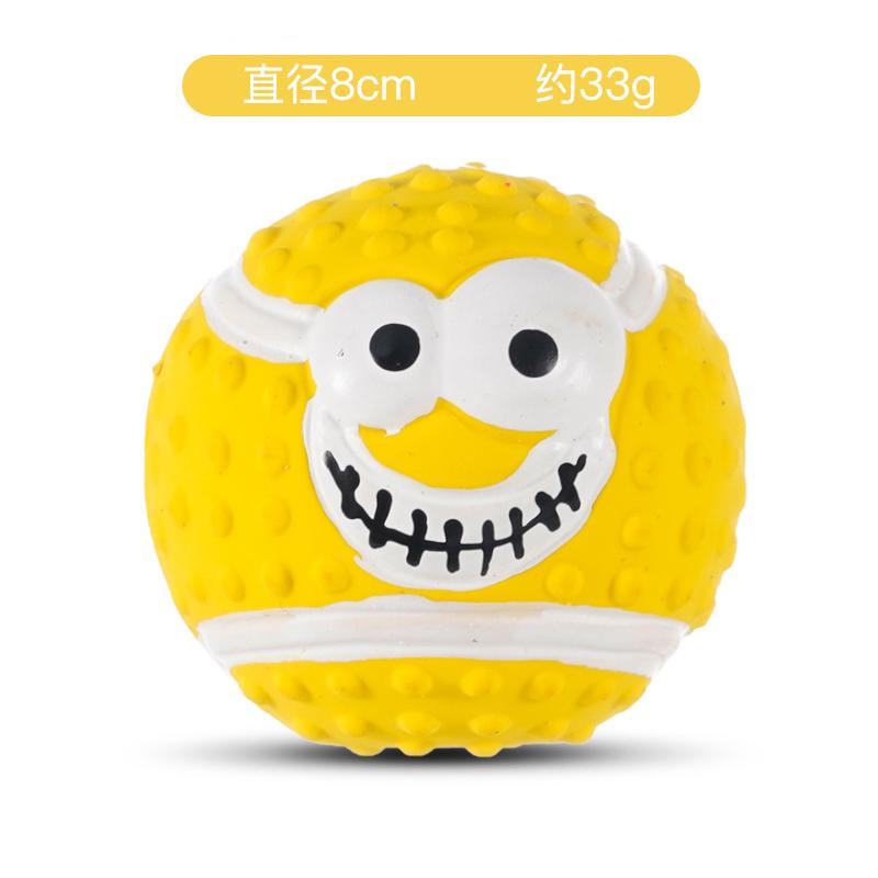 Squeaky Dog Ball Latex Rubber Dog Squeak Chew Toys Soft Bouncy Fetch Sports Balls for Medium Small Pets Interactive Play