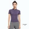 2026 Breathable Short Sleeve Yoga Shirt with Stand Collar, Zipper & Quick Dry for Gym, Running, Sports & Outdoor Activities