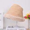 Winter imitation wool Mongolian hat basin hat men and women thickened cold and warm bucket hat large brim adult