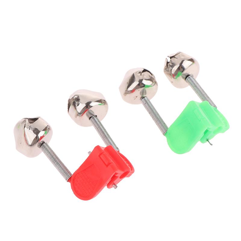 10Pcs Fishing Rod Tip Clips Plastic Fishing Bells Clips Night Fishing Fish Bite Bait Alarm Indicator Light With Dual Alert Bells