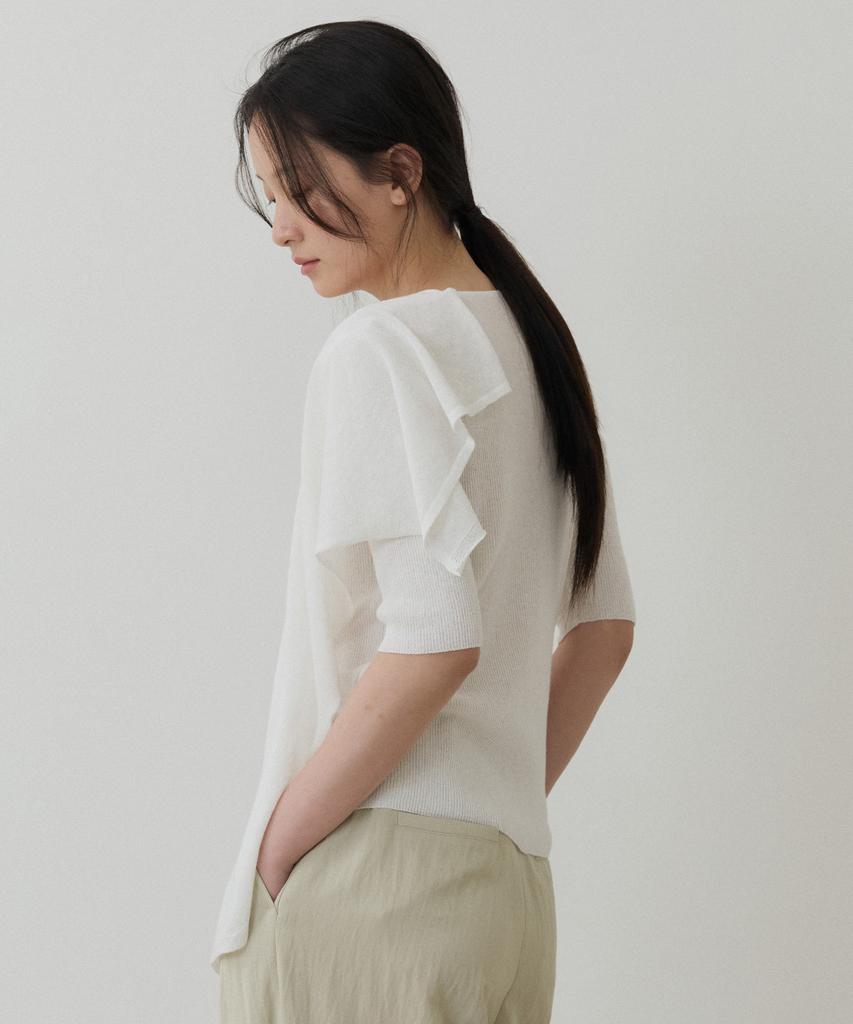 Towav Elody Scarf Cardigan_Ivory