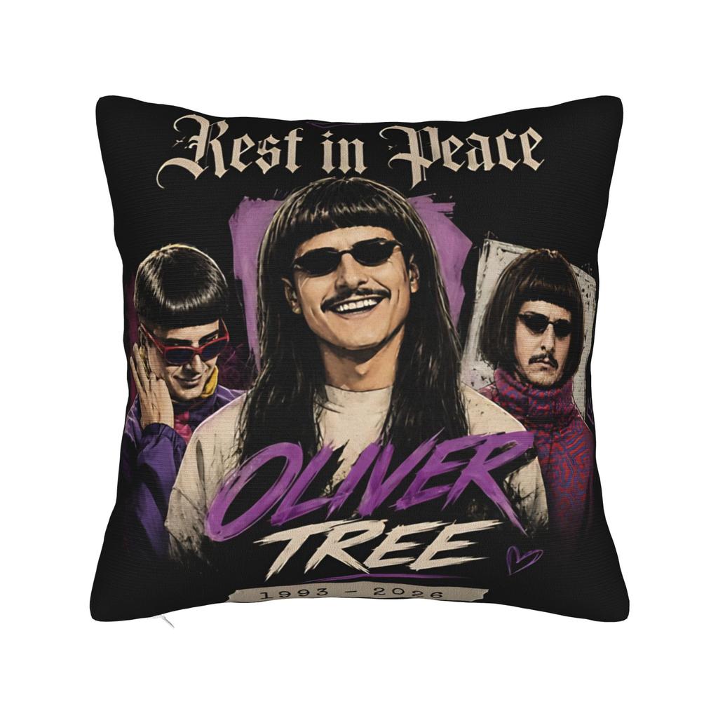 Oliver Tree Rest In Peace 1993 to 2026 Memorial Pillow Cover Vintage Pillow Case For Living Room Sofa Comfy Pillowcases Gift