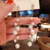 Fashion Imitation Pearl Tassel Long Pendant Earrings for Women Personalized Simple Temperament Ear Jewelry Gift