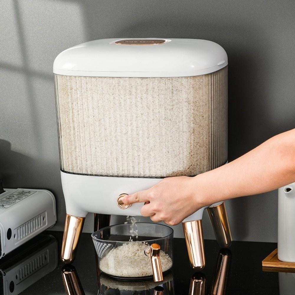 Press Type Rice Storage Container Moisture-proof Dry Food Storage Box Food Preservation