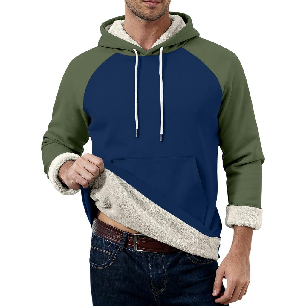 Men's Casual Long-Sleeve Fleece Hoodie With Pockets