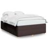 Bed Frame Without Mattress Dark Brown 140 X 190 Cm Fabric