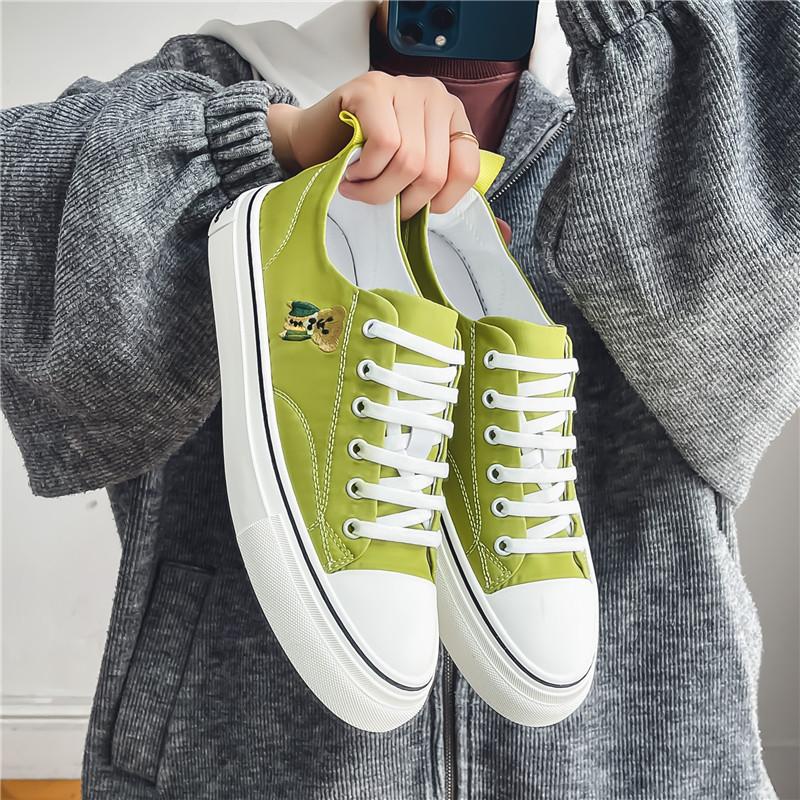 

Тканевые туфли Мужские мокасины Ice Silk Cloth Surface One Pedal Lazy Shoes Trend White Shoes Мужские дышащие скейтбордисты 44 зелёный