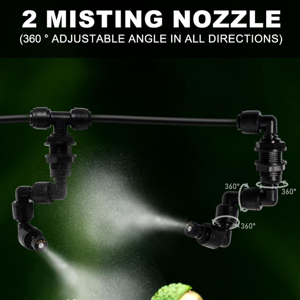 Reptile Smart Misting System Intelligent Spray System 2pcs Spray Nozzles 360  Degrees  Adjustment Hook Timed Spray for