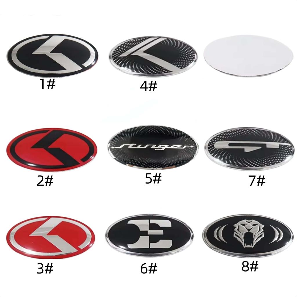 1Pc 3D Aluminum Car Steering Wheel Center Logo Auto Steering Wheel Emblem Badge Sticker styling Accessories