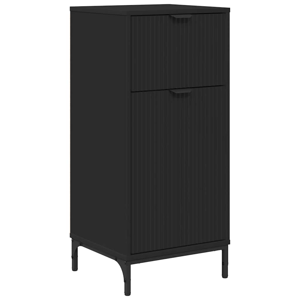 Bathroom Cabinet with Drawers Black 39.5 x 36 x 88 cm