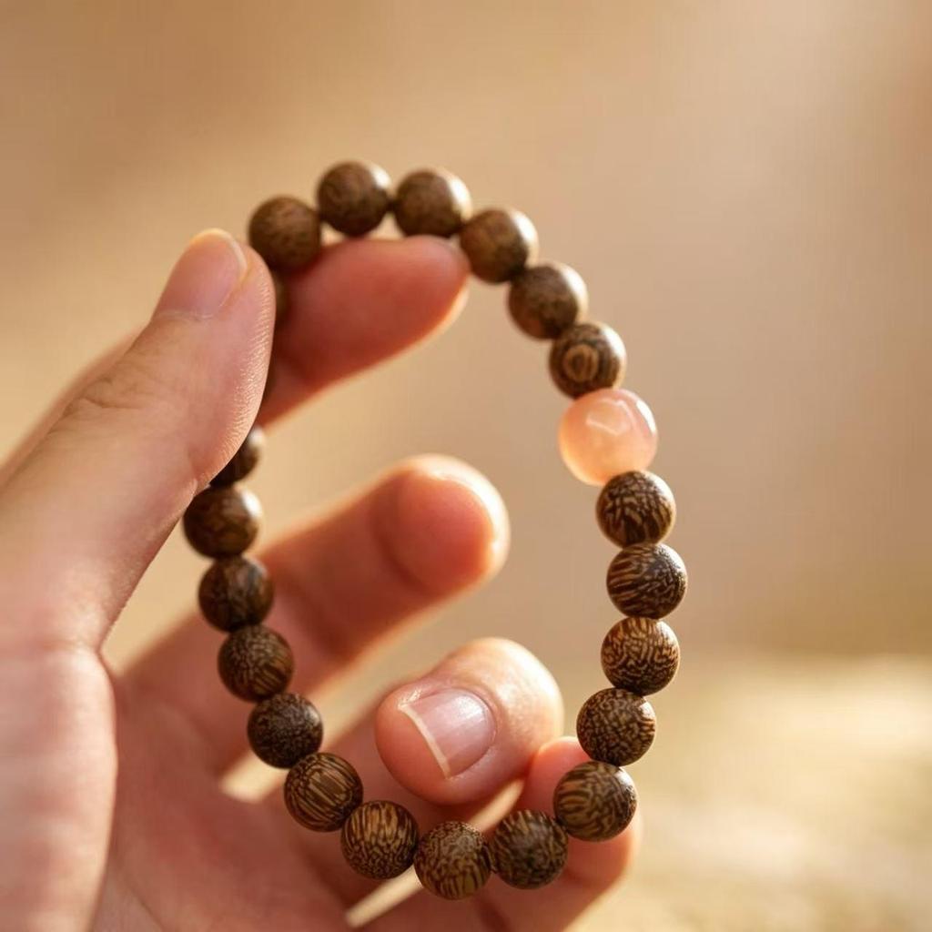 Exquisite Carving Bracelet: Agarwood, Imitation Beeswax, Turquoise & Hetian Jade