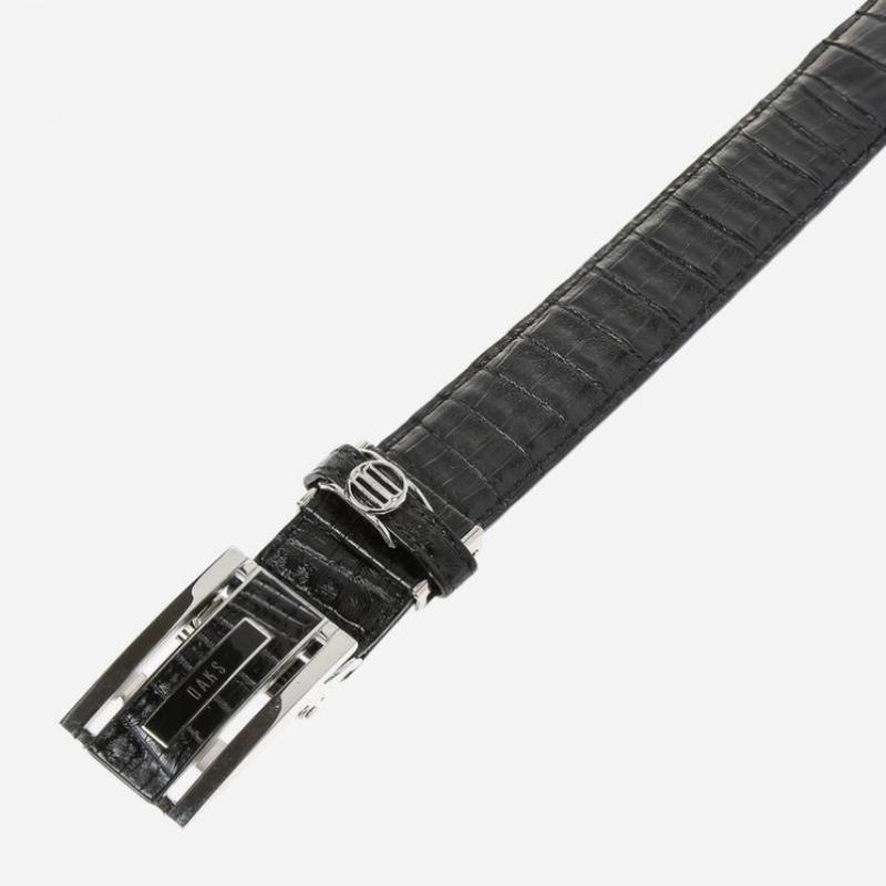 Daks Black Premium Caiman Leather Automatic Belt