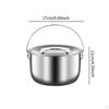 Camping Pot Cooking Cookware with Handle and Lid for Kitchen,Party,Commercial