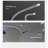 Denmark Brand Polygon Rimless Glasses Frame Men Women 2128 Fashion Frameless Oversize Eyeglasses Pure Titanium Ultralight Gafas