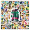 100 Creative Cartoon Stickers for Bottles, Luggage, Skateboards, and Journals