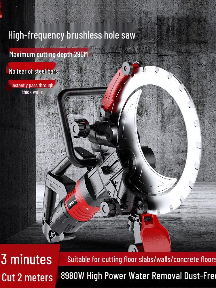 High-Power Handheld Brushless Circular Saw for Concrete and Rebar Cutting
