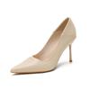 2025 Spring/Autumn Lambskin Commuting Pointed-Toe Low-Cut Women's Versatile Professional Fashion Heels
