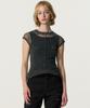 Kimjisu Veiled Mesh Shell Ss T-Shirt_Black