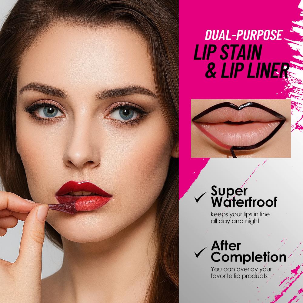 Julystar Peel-Off Lip Stain Set 6 Colors Waterproof Transfer-Proof Magic Lip Tint Long-Lasting Tear Off Liquid Lipstick Lip Liner Makeup Cosmetics