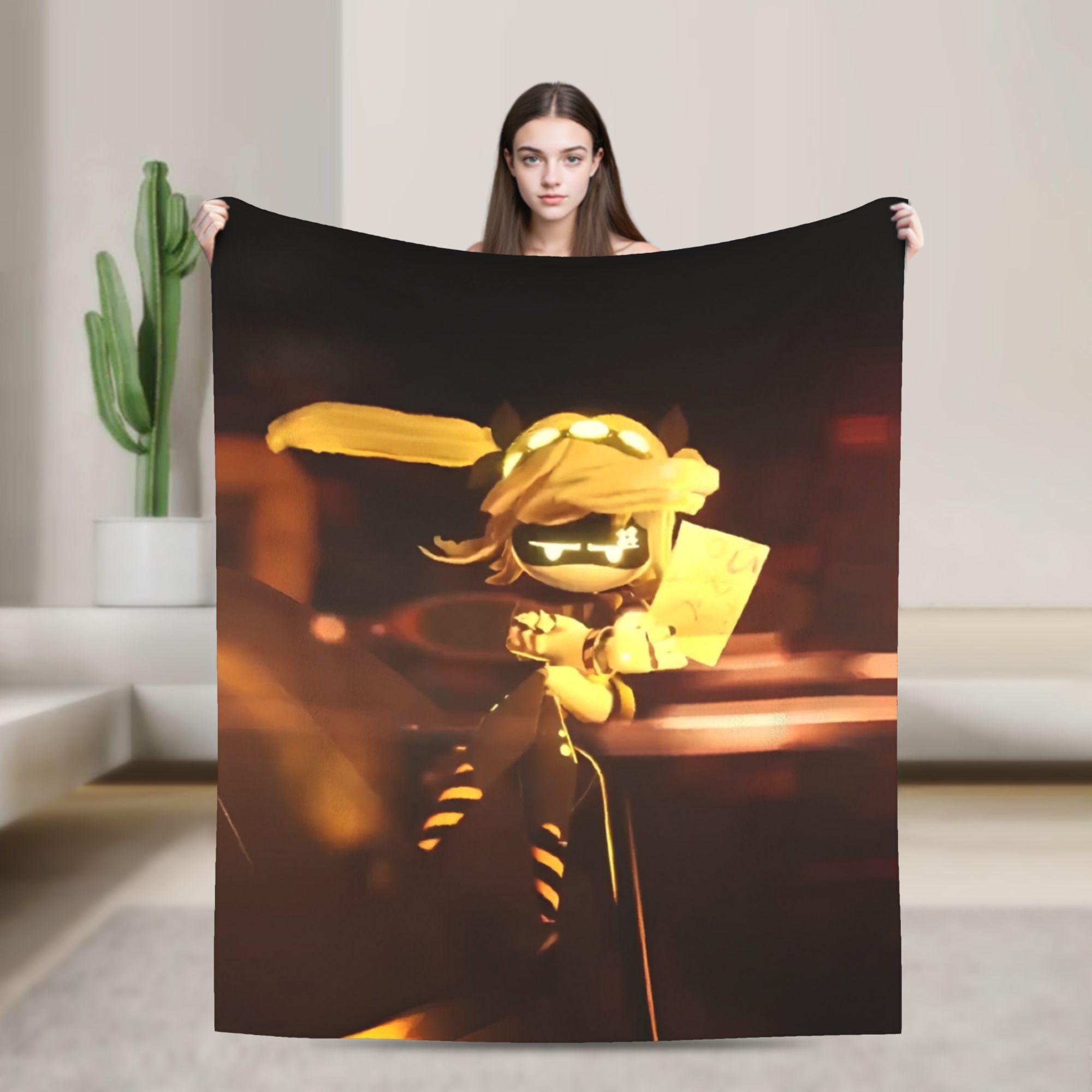 

Murder Drones Knitted Blankets Funny Retro Fuzzy Throw Blanket Home Couch Personalised Ultra-Soft Warm Bedsprea 150x180cm