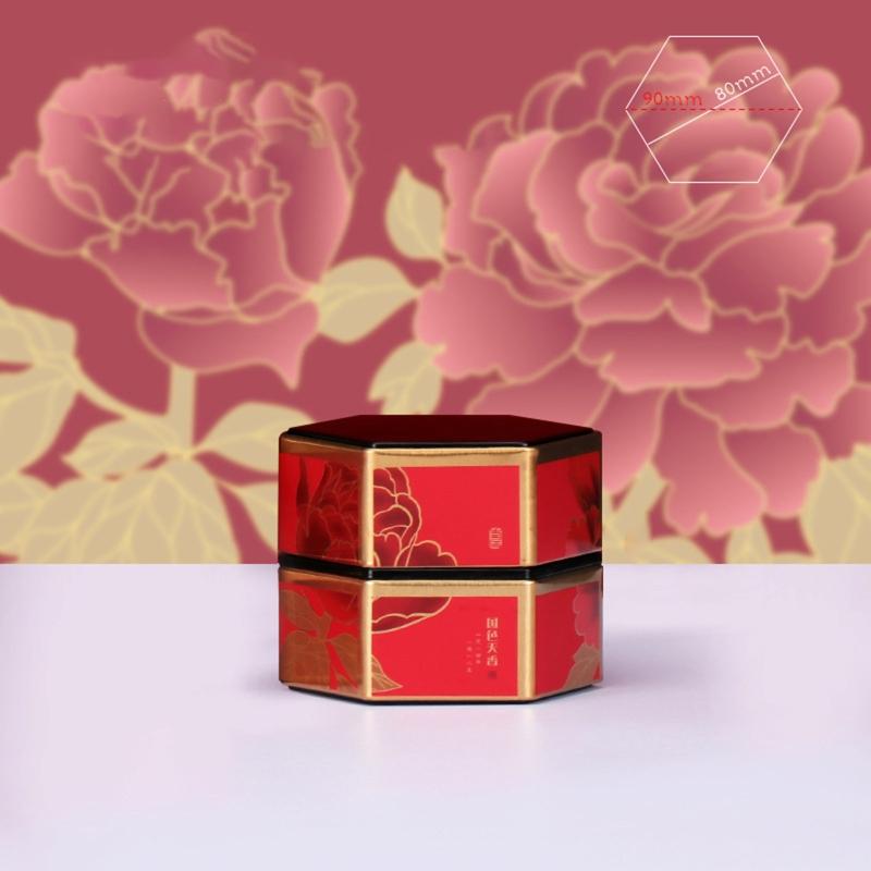 Hexagon Tea Storage Containers Tea Tins Food Storage Container Candy Jar Cans for Tea Coffee Herb Sugar Spices A0KF
